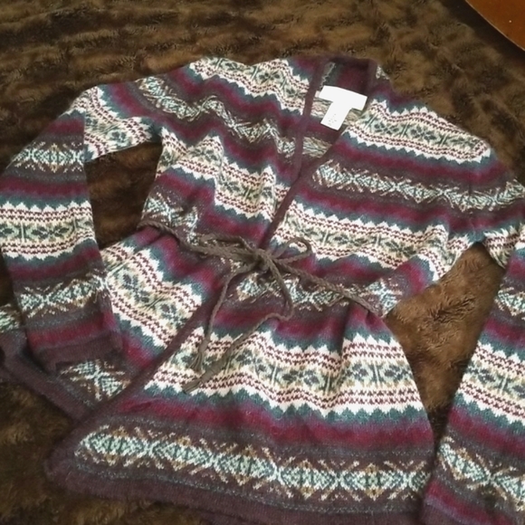 H&M L.O.G.G. Label of Grounded Goods Open Belted Cardigan - Size Small - Picture 8 of 14